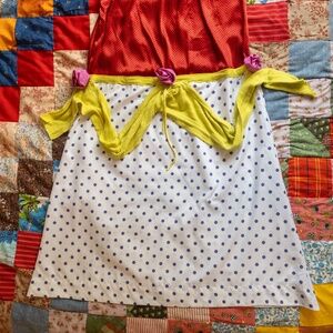 handmade upcyled drop waist maxi dress.